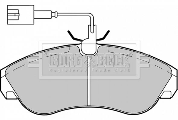BORG & BECK Комплект тормозных колодок, дисковый тормоз BBP1720